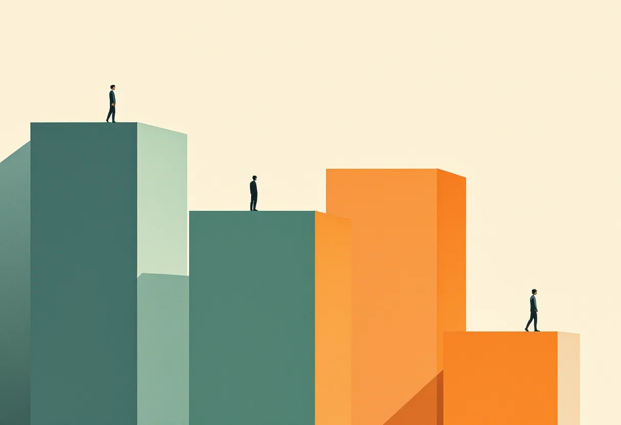 Ascending blocks with a human figure that shrinks toward the top, suggesting less human control as autonomy rises.